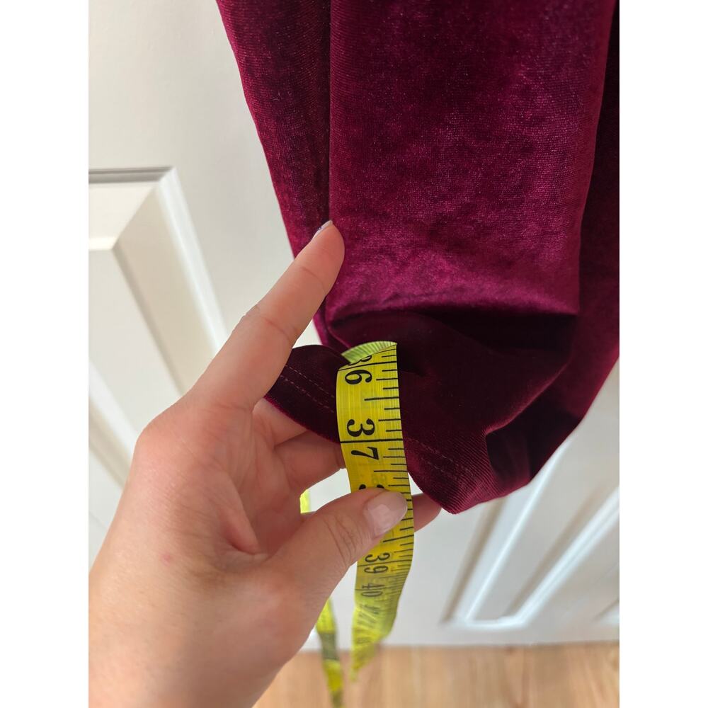 Burgundy Velvet Strappy Midi Dress - Picture 5 of 10